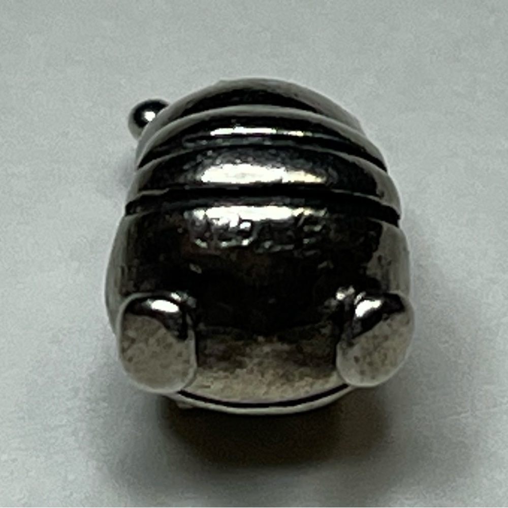 👑🐝Pandora Retired Sterling Silver Queen Bee Bead With 14K Gold Crown - Picture 9 of 11
